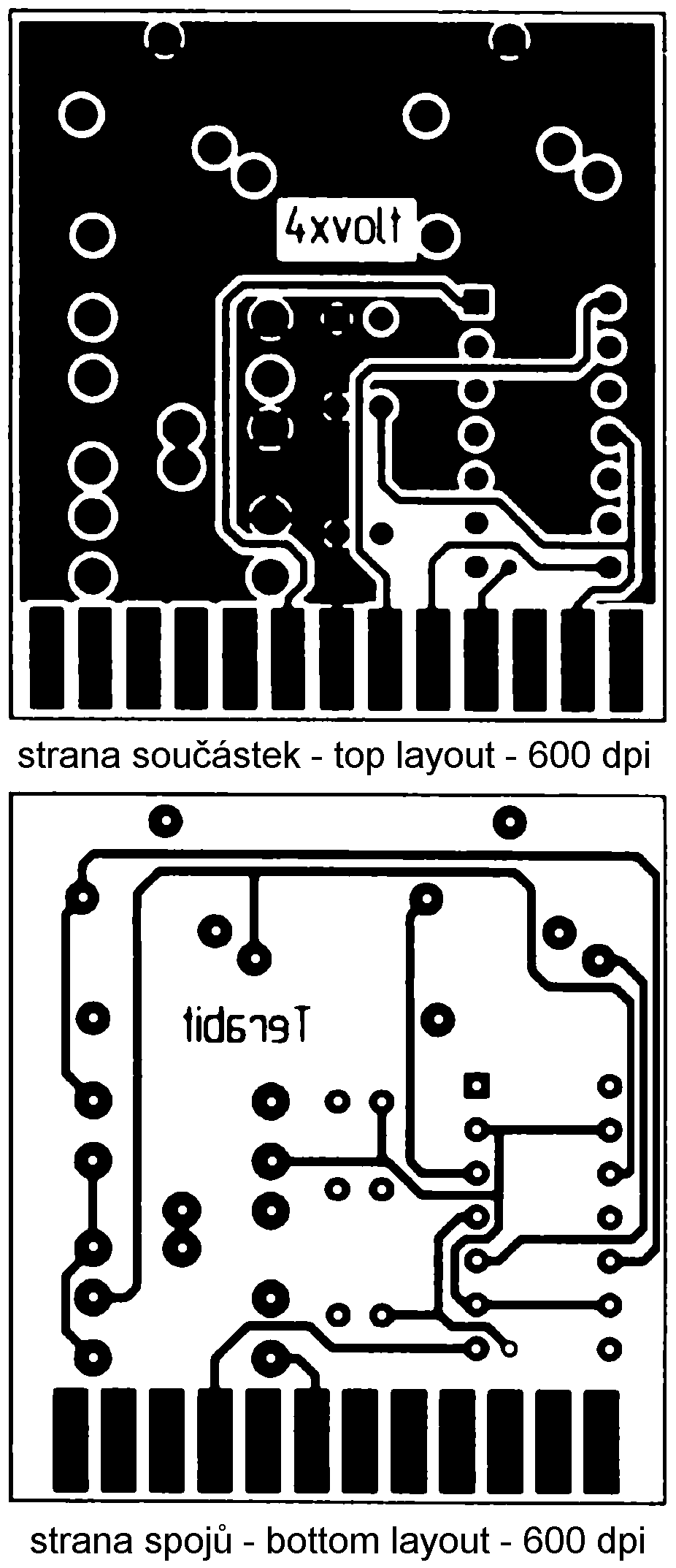 Schéma: Štvorkanálový voltmeter NEBRASKA
